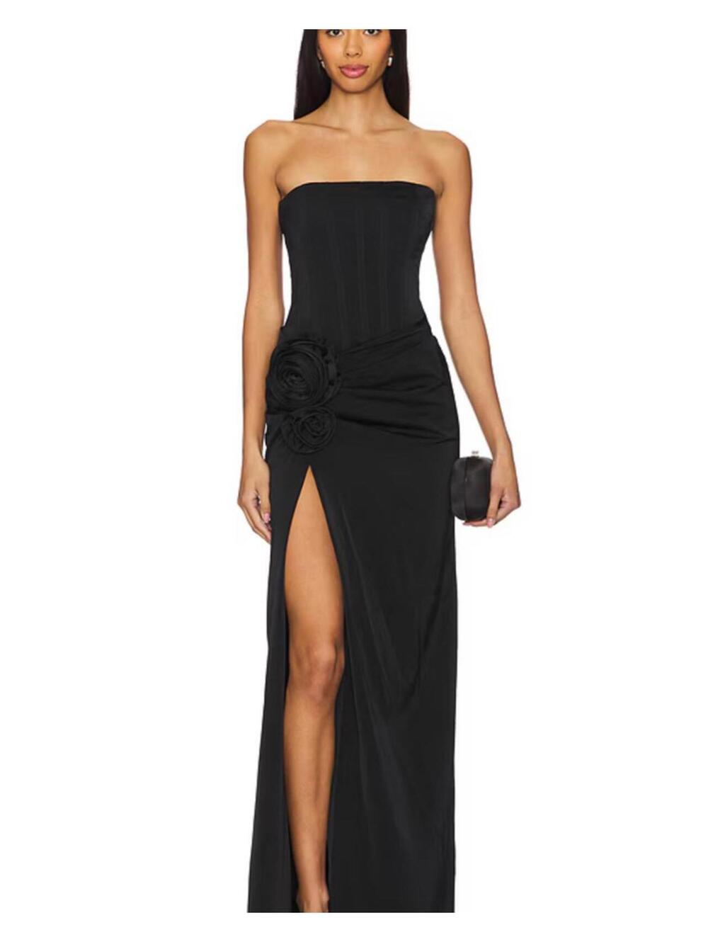 NBD Jake Gown In Black MAXI STRAPLESS  XXS